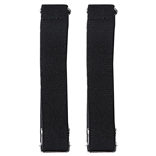 Preisvergleich Produktbild Happyyami Hemd Ärmelhalter Anti- Rutsch- Strumpfbänder Stretch Armbänder Unisex Armreif für Frauen Männer (Schwarz)