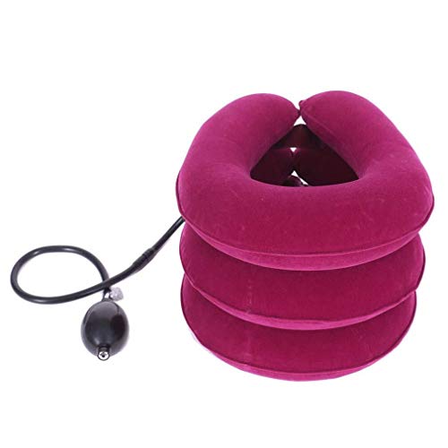 Yigeyi Hals-trekpomp, 3 lagen, stof, velours, volle hals, draagbaar, opblaasbaar, verstelbare halsomvang