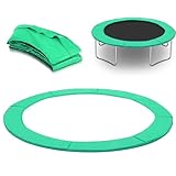 SUOGROLI Replacement Trampoline Safety Pad Mat, Weatherproof Spring Cover Safety Tear Resistant UV Resistant Trampoline Spring Mat,16FT-488cm,Green