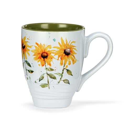 Taza de cerámica Stoneware color girasol 414 ml miniatura 1