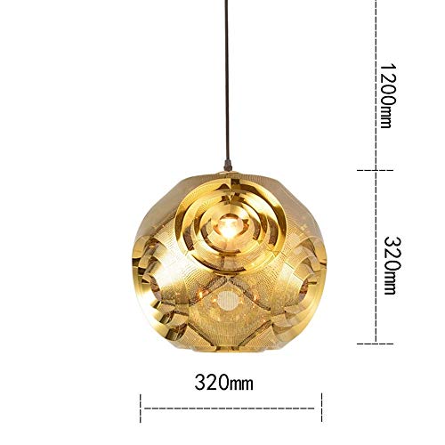 Suspension E27 cage dorée pour sublimer un salon sombre au style moderne