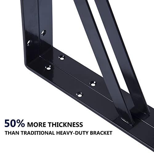 Neodrop ND-1218BSB 12-Pack 18 Inch Heavy Duty Shelf Brackets thumb #3