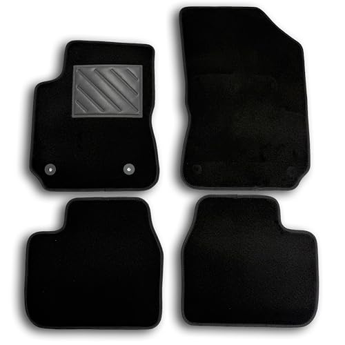 Alfombrillas para Citroen C4 Cactus (2014-2019) Alfombrillas a medida, antideslizantes, talonera de goma reforzada, botones de anclaje