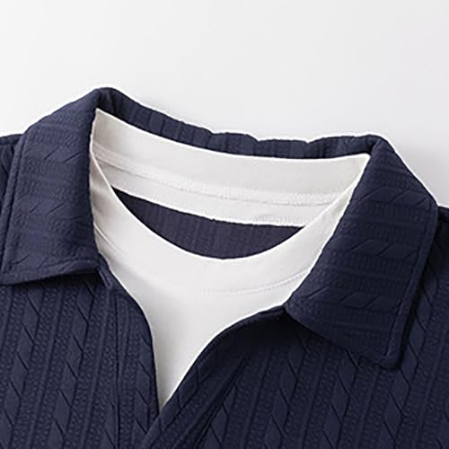 Polo col mao homme vert à quart de zip chic et décontracté