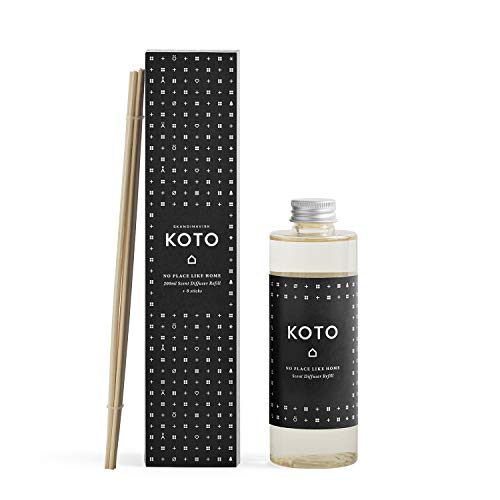 Image of Skandinavisk Koto Reed Diffuser Refill 200ml - Vanilla Beans And Dried Orange peel, Baltic Amber And Vintage Leather Furniture - Vegan - Recycled Bottle