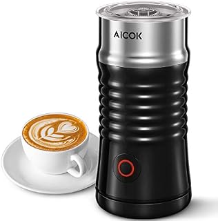 Milk Frother, Aicok Electric Milk Steamer with Hot or Cold Milk Froth