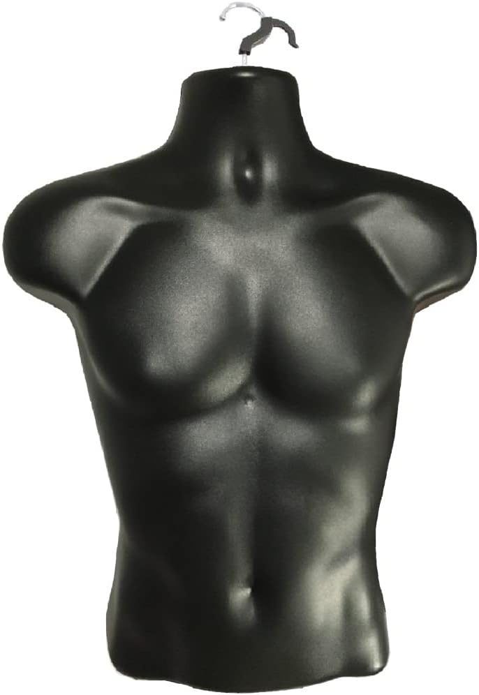 Mannequin Half Form Male Open Back Torso * for T-Shirt Clothing Display's - 1P78B