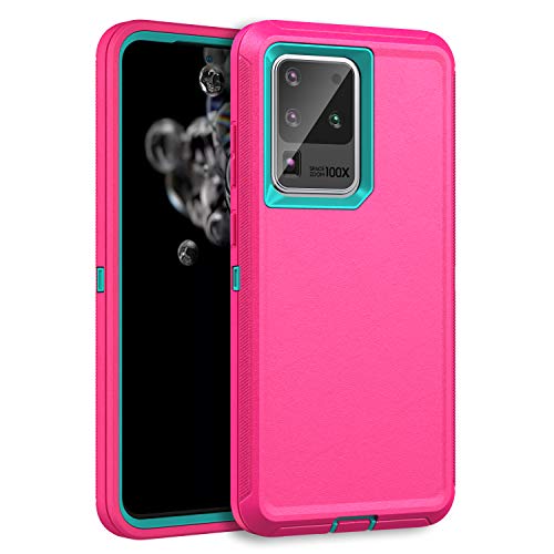 MXX Heavy Duty Case for Samsung Galaxy S20 Ultra - (No Screen Protector) Drop Protection Tough Case for Galaxy S20 Ultra 5G (Pink/Light Blue)