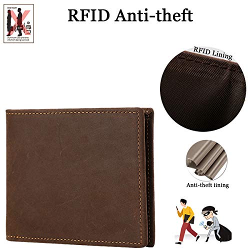 Eurynome Personalized Wallets For Men, Genuine Leather RFID Bifold Wallets Mens Gifts4