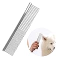 Wahl Metal Pet Comb, Stainless Steel Dog and Cat Comb, Rust Resistant Comb, Grooming Tools for Dogs, Fur Detangling Tool for Pets, Metal Combs for Thick Coats