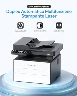 PANTUM BM4249ADW Stampante Laser Multifunzione, Stampa Fronte e Retro Auto matica in Bianco e Nero, Stampa/Copia/Scan con ADF, 30ppm, USB, WIFI, Display LCD, Inbox Toner 1000Pagine, Cavo USB incluso