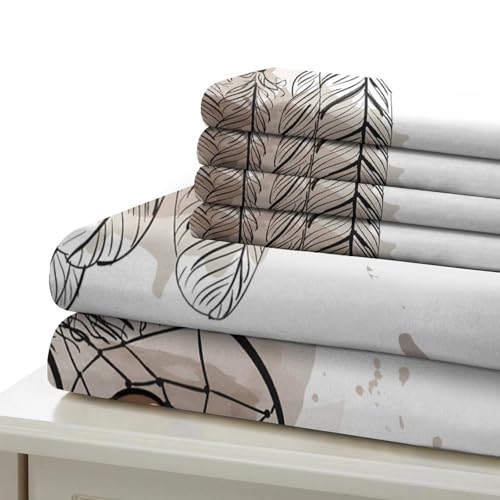 Housse de couette 260x220cm art de la libellule, parure de lit en microfibre premium