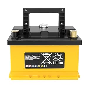 ECIENWELL 12V 40Ah LiFePO4 Car Battery – 660CCA Lightweight Start-Stop Lithium Battery