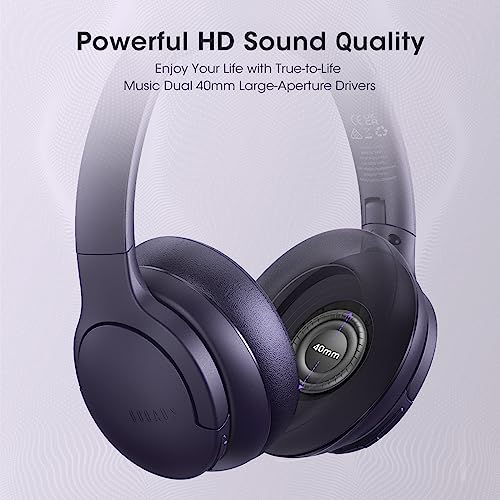 Image of DOQAUS Bluetooth Headphones Over Ear, Headphones Wireless with 90H Playtime