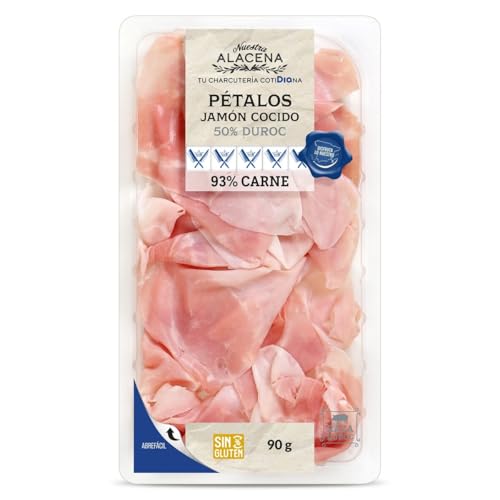 Nuestra Alacena de Dia Pétalos Jamón Cocido 50% Duroc 93% Carne, Sobre 90g