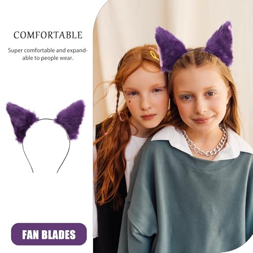Healeved Cat Ear Headband Plush Furry Fox Ears Hair Hoop Soft Costume Accessory for Adults Kids Party Dress up Cosplay Makeup Facial Care - Image 3