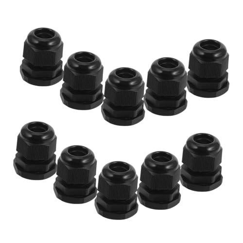Veemoon Versatile 10-pack Cable Glands Waterproof Wire Connectors 6-12mm Cable Fit Nylon Material Ideal for Outdoor Use