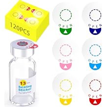 Laboratory Circle Sealing Sticker Self-Adhesive Sealing Labels, 6 Colors Circular Leak-Proof Sticker for Aluminium Plastic Caps,by ZHANXUBIO 120, for 13mm Cap