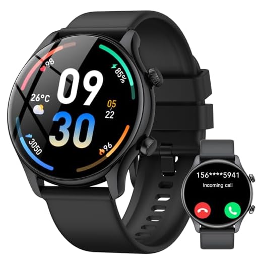 Montre Connectée Homme Femme, 1,39“ HD Écran Tactile Smartwatch Avec Appels Bluetooth, 120+ Sportifs Modes Montre, Montre Intelligente de Surveiller Cardio, Podometre et Sommeil pour Android iOS Noir