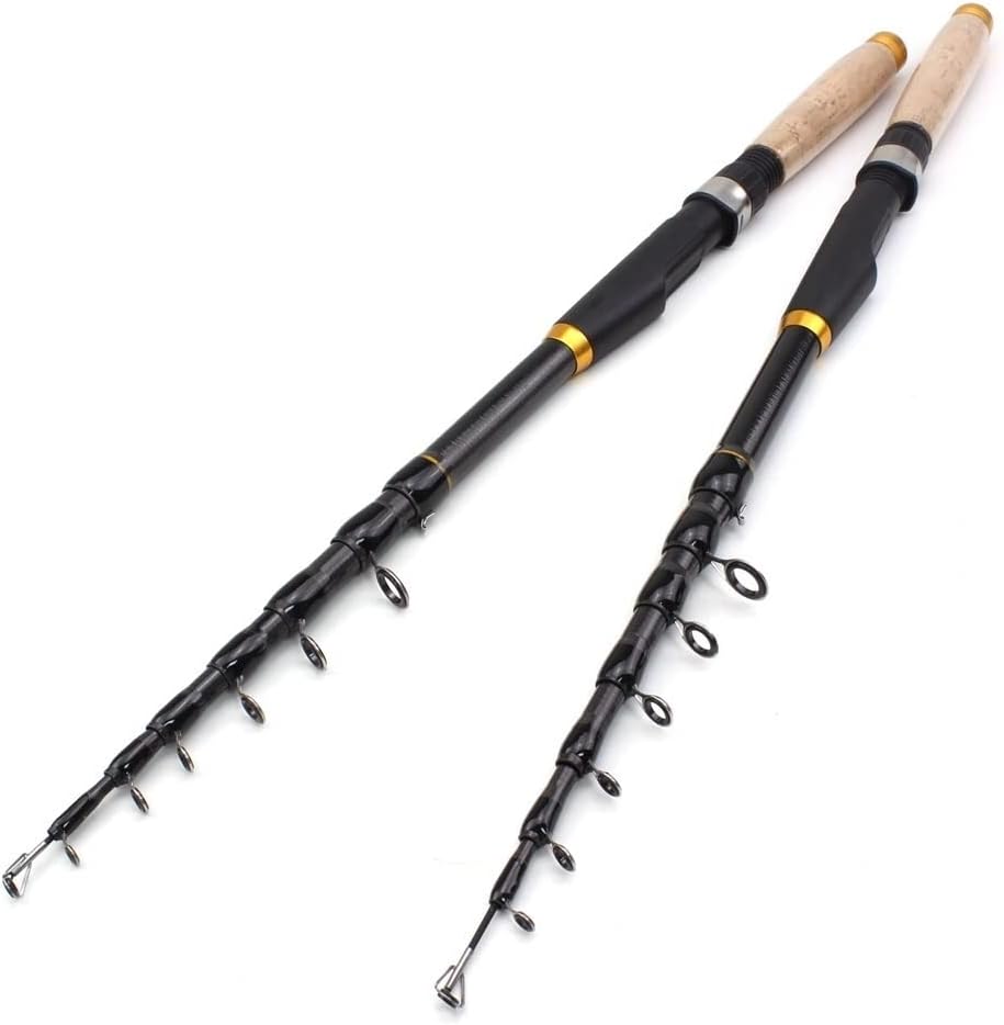 Fishing Rod Carbon Fiber Fishing Rod Super Short Pocket Portable Spinning Pole Telescopic Fishing Rod Fishing Pole(3.0 m)