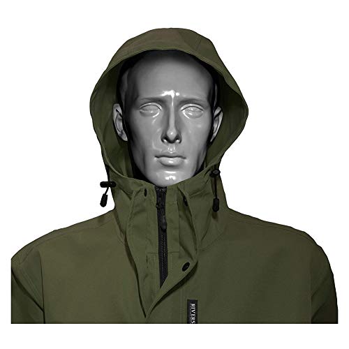 Rivers West Men's 40/40 Waterproof Lightweight Ultra Packable Rain Jacket with Fixed Adjustable Hood2