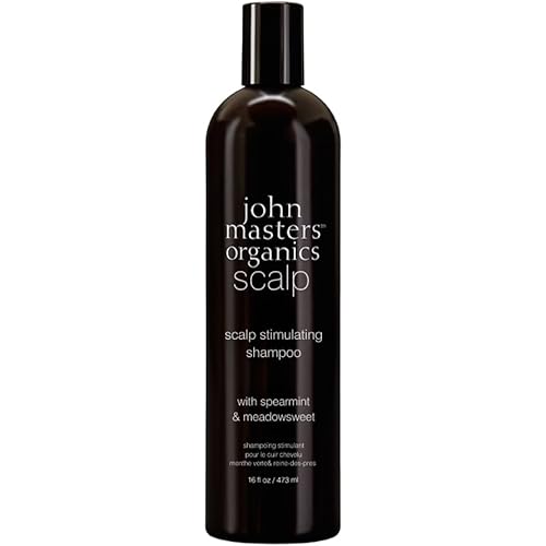 John Masters Organics Scalp Stimulating Shampoo 16 oz | Organic Spearmint & Meadowsweet | 70% Organic Ingredients | Clarifying Shampoo | Improve Scalp Health | Sulfate-free, 16 Fl Oz