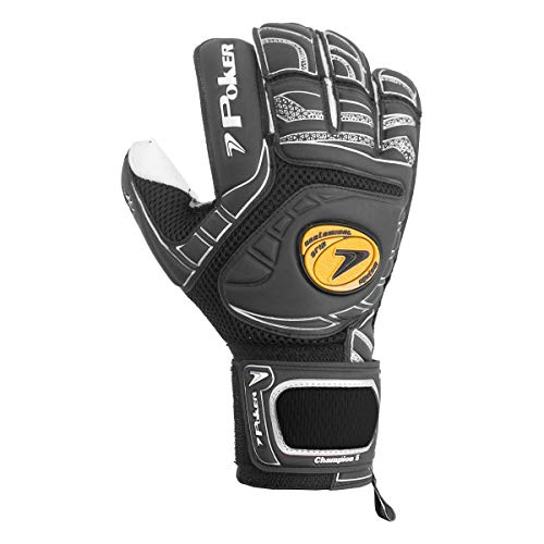 Luva Goleiro Poker Champion 5 Preto Profissional