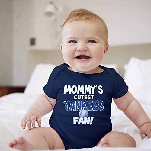 NanyCrafts Baby's Mommy's Cutest Yankees Fan Bodysuit, Baby Yankees Fan4