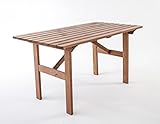 Ambientehome Gartentisch Tisch Massivholz Esstisch HANKO, braun