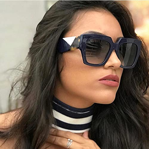 Flat Top Oversized Sunglasses Women Gradient Summer Style Women Sun Glasses Female Big Eyewear UV4003