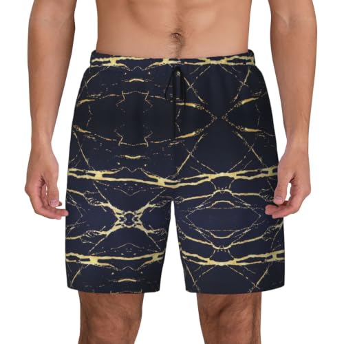 Traje de baño para hombre Marble con bolsillos laterales para playa verano y surf casual