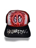 dead pool hero Airbrush Trucker Hat with Custom Name and Colors Personalized