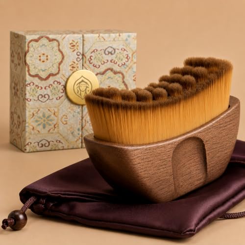 Lymphatic Contour Face Brush, Guasha Tool for face, Wooden Dry Brush, Gift