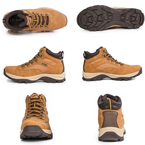 Image of CC-Los Men's Waterproof Hiking Boots Outdoor Relaxed Fit Lightweight Wheat Size 7-14