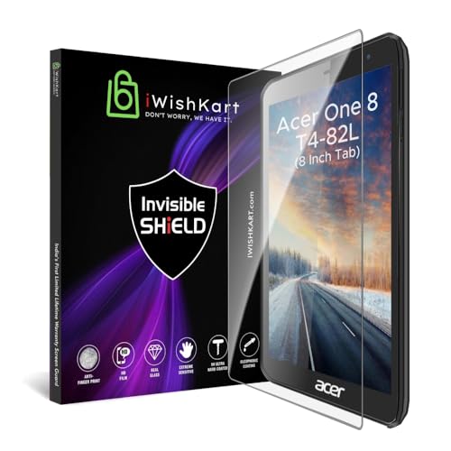 Image of compatible with Acer One 8 T4-82L 8 Inch Tab Tempered Glass Screen Protector Guard Full Screen Coverage Edge to Edge with Easy Installation kit | Anti-Scratch & Smudge Proof | Premium 8 inch (One8)