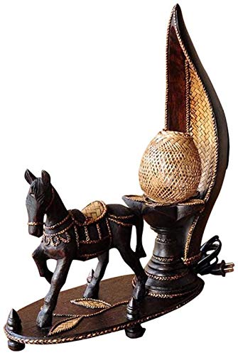 Tischlampe Im Thailändischen Stil, Kunsthandwerk Aus Südostasien, Tischlampe Aus Holzbambus, Weiches Licht, Heimdekoration, Nachttischlampe Im Schlafzimmer, Wohnzimmer, Wohnzimmer Cover