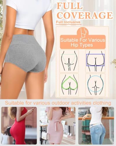 Image of MISSWHO Cotton High Waisted Soft Womens Underwear Breathable Panties, Multipack