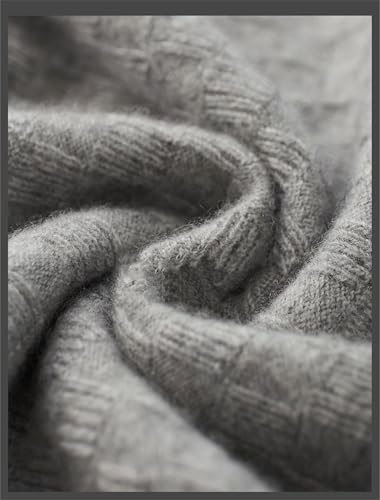 Men Winter Crew Neck Thick Knitted Sweater Solid Color Long Sleeved Basic Warm Wool Pullover Sweater2