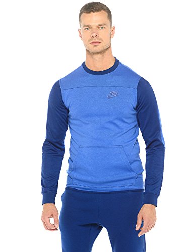 Nike M NSW AV15 CRW FLC t-shirt manches longues homme noir en coton