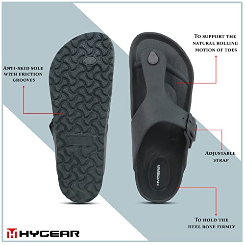 Image of Hygear Men's Orbital EVA Slippers | Ultra Soft Cushion | Lightweight | Waterproof |Stylish | Anti-Skid | Comfortable Daily Wear Slippers for Men