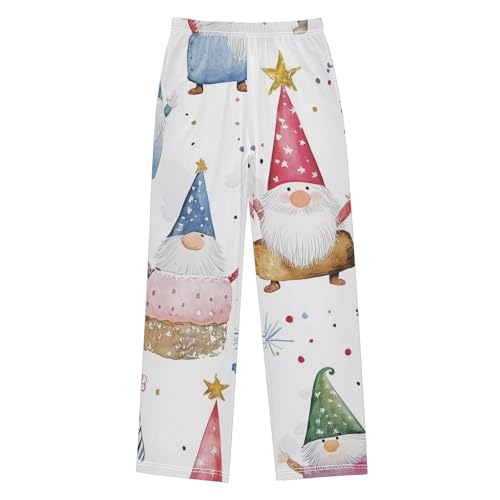 Gnome with Birthday Hat Boys Long Pants Soft Trousers Elastic Waist Kids Lounge Bottoms with Pockets S-XL