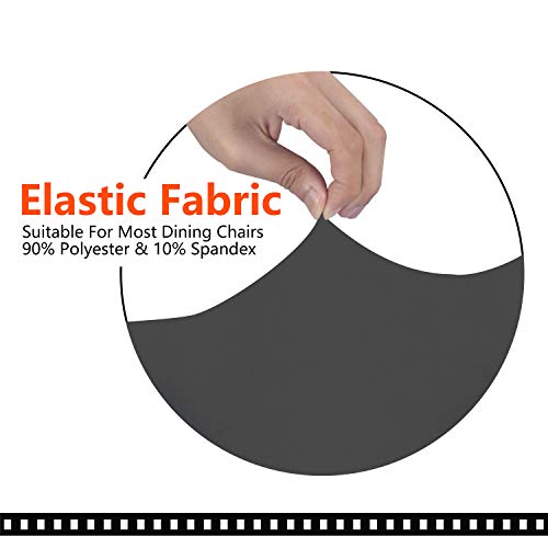 Image of SARAFLORA Grey Office Chair Covers Stretch Washable Computer Chair Slipcovers for Universal Rotating Boss Chair Large Size, Polyester; Spandex