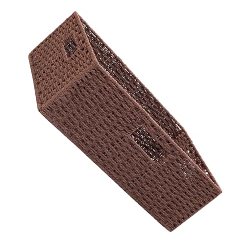 BESPORTBLE Cesta de Almacenamiento Tejida a Mano de Paja Pequeña con Asas Cesta Multifuncional para Ropa y Organización del Hogar para Guardar y Decorar Espacios