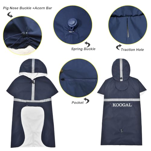 Manteau de pluie pour chien imperméable et résistant taille 3XL bleu marine