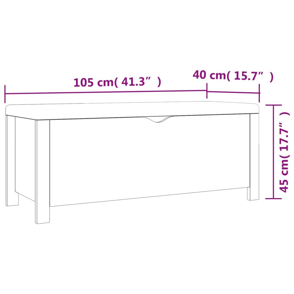 Caja de almacenaje con cojín gris, baúl de madera 105 x 40 x 45 cm, banco con tapa y espacio de almacenamiento, organizador para salón, dormitorio, pasillo, habitación infantil, ordenada