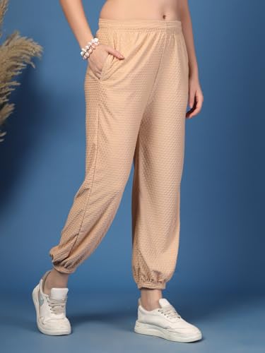 Image of UZARUS Women's Ultra-Soft Baggy Fit /Relaxed Fit Joggers with Side Pockets & Gripped Hem