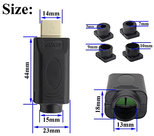 zdyCGTime HDMI Solderless Screw Wiring Terminal Adapter HDMI Male to 20-pin/way Female Solderless Terminal Breakout Board Connector Signal Module with Housing.(2Pack/Male) - Image 3