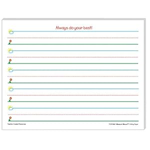 Teacher Created Resources 76501 Smart Start K-1 Writing Paper: 100 sheets, White