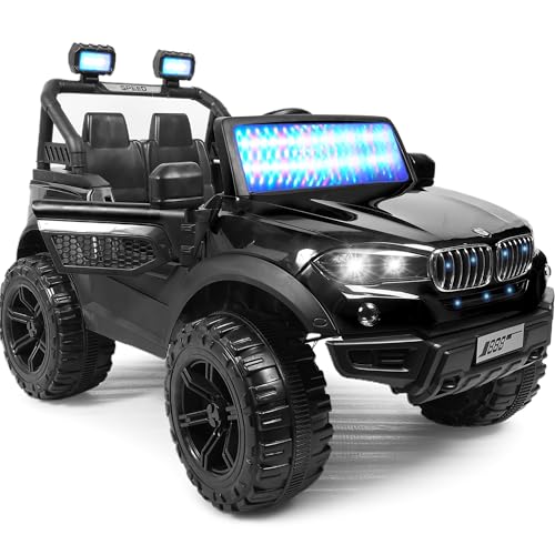 Image of Kawaii Kids Speed 888 Battery Operated Electric Car for Kids, 12V Rechargeable Ride-On SUV with Solid Design, Kids Ride-On Car for Boys & Girls Age 1-7 Years (Police Black)