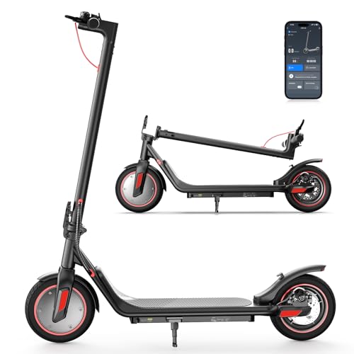iScooter i9M Electric Scooter Adults and Teenages, 22 MPH, 18 Miles Range, 10'' Pneumatic Tires, 500W Foldable and Cruise Control Escooter with Double Braking System and APP